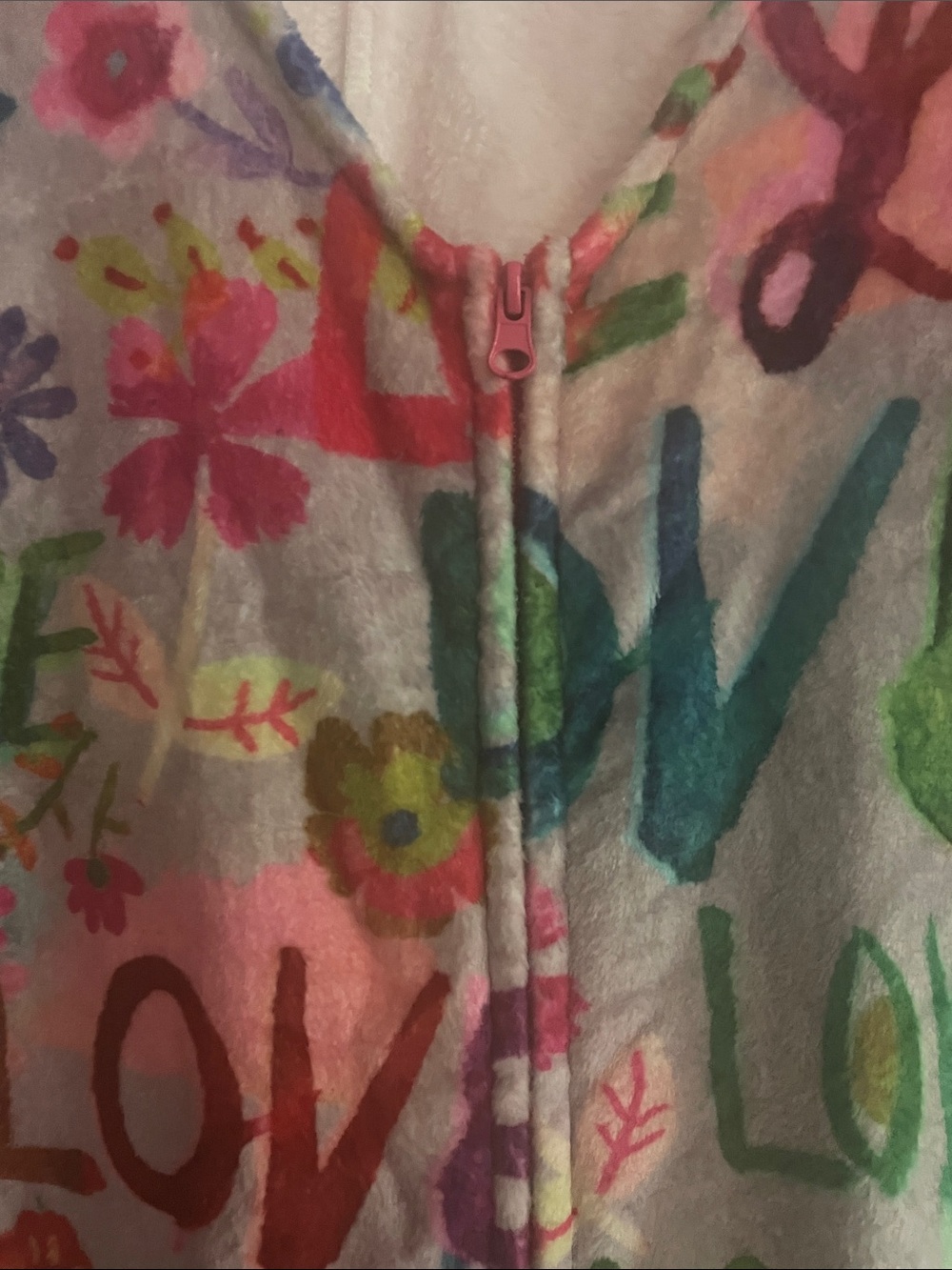 NATURAL LIFE Women’s Pajama Onesie — Multicolor Love Print - Picture 3 of 4
